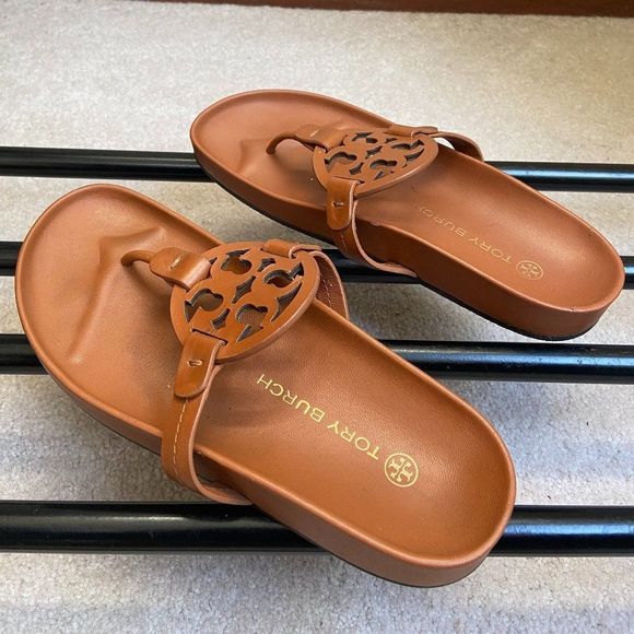 TORY BURCH  Women Miller Cloud  Leather Sandals - NEW NWOB - Picture 4 of 8